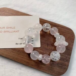 clear quartz & rose quartz bracelet（purification shipment）
